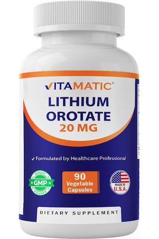 Vitamatic, Lithium Orotate, 20 Mg 90 Kapsül