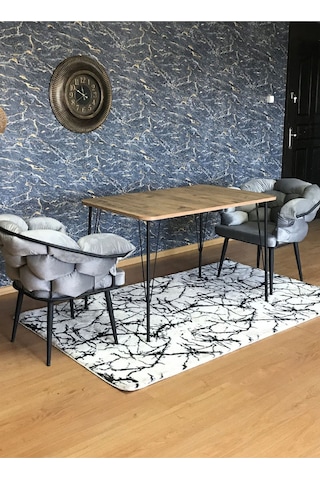 Yirmi15 Metal Ayaklı 70x110 Cm Eclipse Mutfak Masası