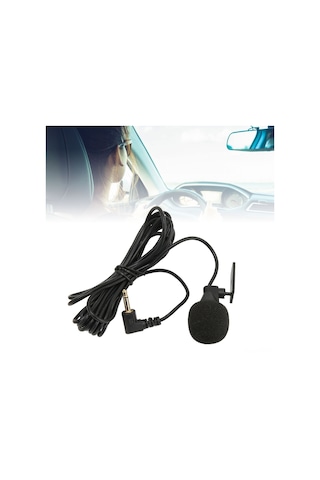 Geeroyoo 3.5mm Dışarıdaki Otomobil Mikrofonu - Yüksek Hassasiyetli, Bluetooth Ve Gps İçin U Çıvata Klipsli, 3m Kablolu, Kolay Kurulum
