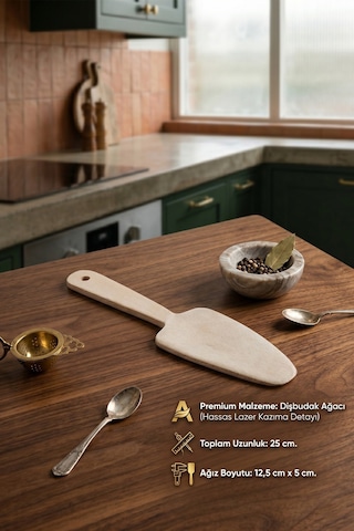 Doğal Diş Budak Ağacı Ahşap Tahta Kaşık Spatula Seti Ağaç Kaşık 4 Lü Set Dşb-103 Ahşap