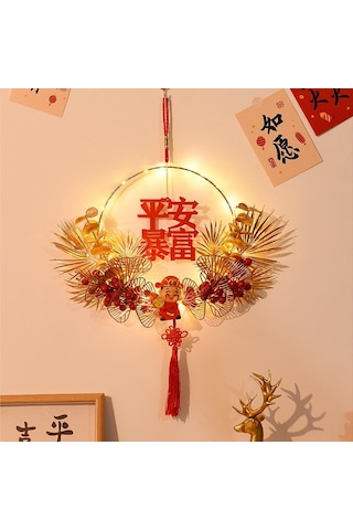 Suofeng Yılbaşı Ve Bayram Dekorasyonu Işıklı Led Çiçek Yüzüğü, Ev Ve Ofis Dekoru, Dıy Montaj Malzemesi Seti