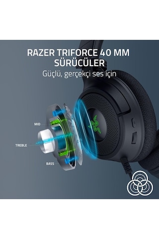 Razer Kraken V4 X Kablolu Pc Oyuncu Kulaklığı