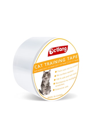 Geeroyoo Kediler İçin Mobilya Koruma Bandı - Çizik Önleyici Çift Taraflı Yapışkan Film, 4 İnç Genişlik, L Boy