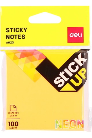 Deli Sticky Notes Yapışkanlı Not Kağıdı 76x76 Mm Neon 100 Sayfa A02302