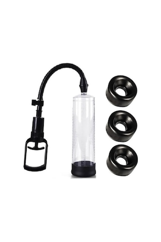 Hızlı Express Penis Pump Vakum Pompası + Realistik Vajina Başlık + 3 Silikon Başlık