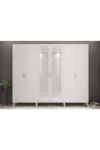 Açelya Portmanto Vestiyer Beyaz 208 cmM6