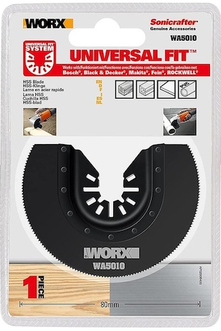Worx Wa5010 Çok Amaçlı Raspalama Makinası İçin 80mm 180 Metal, Ahşap, Fiberglas, Pvc Universal Kesme Bıçağ