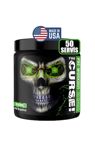 The Curse 50 Servis Pre-workout Yeşil Elma Aroma %100 Amerika İçerik Fda Onaylı