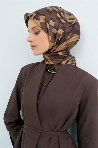 Saf İpek Sura Eşarp-2026 İlkbahar-yaz- 950700d Kahverengi
