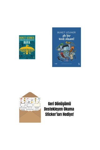 Uyumsuz Defne Kaman'ın Maceraları - Hava + Ah Bir Kedi Olsam + Okuma Sticker'ları