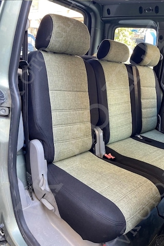 Vk Auto Volkswagen Caddy Araca Özel Koltuk Kılıfı Yeşil-siyah