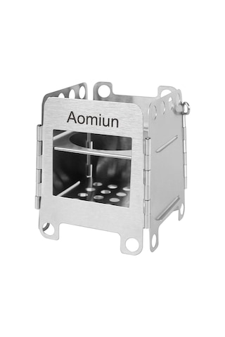 Tenfowee Stok Tipi Odun Fırını, Paslanmaz Çelik Gövde, Yüksek Isı Dayanımı, Verimli Yakıt Kullanımı, Gümüş Renk, Taşınabilir Çanta İle Gümüş