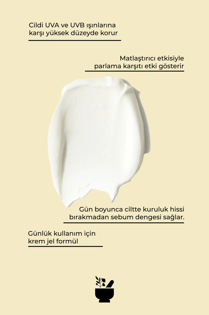 Cosmed Yağlı Ciltler İçin Suya Dayanıklı, Mat Bitişli Güneş Kremi SPF50+ - Dry Touch Cream Gel SPF50+ - 40 ml