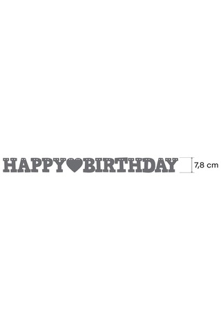 Yeşil Happy Birthday Yazılı Banner, Doğum Günü Süsü, Simli Eva Banner Tüm Yaşlar