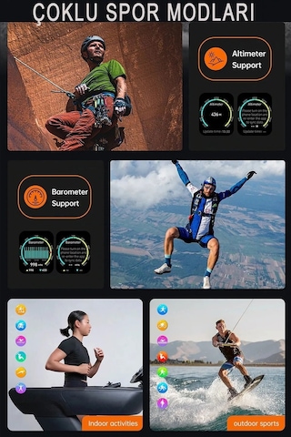 Wearfitpro Gs8+ Watch 8 Ultra 45mm Gerçek Kordon Kilitlemeli Akıllı Saat Çift Kordonlu Ocean Kordon