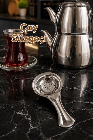 Porsima Paslanmaz Çelik Çay Süzgeci - 12cm