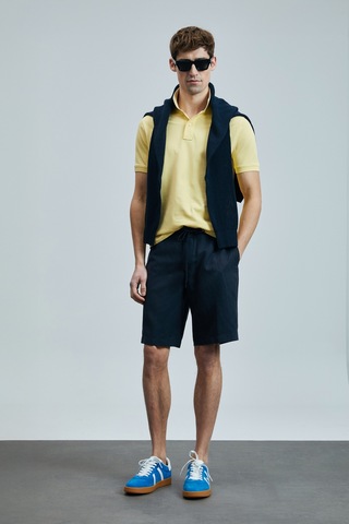 Lufian Erkek Polo Yaka T Shirt 111040206 Sarı Sarı