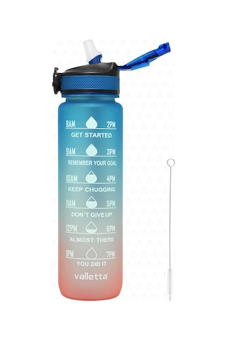 VALLETTA FOFANA MOTİVASYONLU SU MATARASI 1 LT - TURUNCU