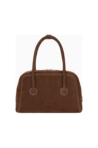 Marge Sherwood Soft Tote Çanta Hush Nubuck Deri Kahverengi, Lüks Ve Zarif Tasarım Omuz Çantası