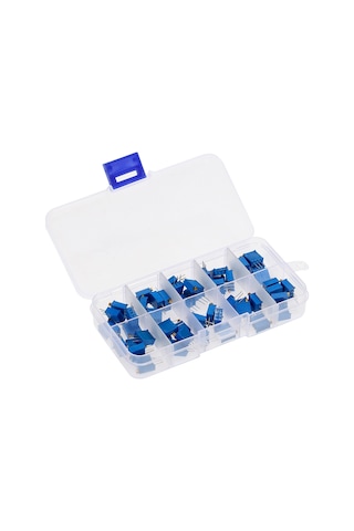 Aubyhe Voltaj Ve Akım Regülasyonu İçin 10 Farklı Değerli 500ω-1mω 50 Adet Çok Turlu Ayar Resistör Seti