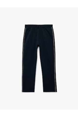 Koton Regular Fit Biyeli Cepli Beli Bağcıklı Eşofman Altı Lacivert 6sam40039mk