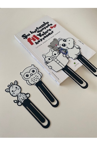 Sevimli Dostlar Kitap Ayracı 4 Lü Set-sert Plastik-okuma Köşesi-hediyelik