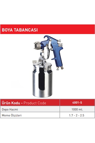 Sappower 4001S Alttan Depolu Boya Tabancası 1.4 Mm