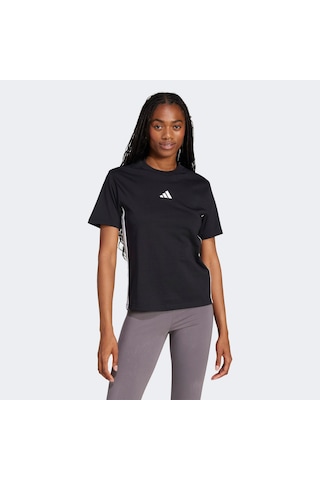 Adidas Essentials 3 Stripes Cotton Kadın Siyah T-shirt Jd0846 SIYAH