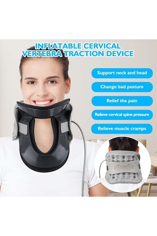 Elzey Boyun Çektirme Boyun Ağrısı Ve Omurga Basıncının Giderilmesi İçin Hava Yastığı Destekli Taşınabilir Ayarlanabilir Ergonomik Boyun Sedyesi Renk : B