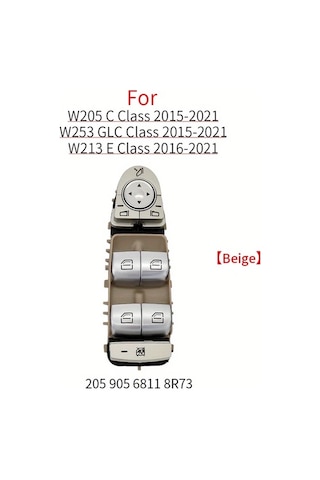 Motion003 Mercedes C E Glc Serisi 2015 2021 İcin Bej Elektrikli Pencere Anahtar Kolu W205 W253 W213 C200 E260 E300 Uyumlu 2059056811