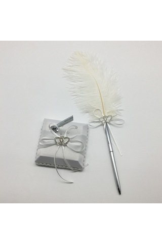 Xiyyadms Düğün Misafir Defteri İmza Seti - Kalem + Kalem Tutucu, Nikah Ve Özel Günler İçin Aksesuar