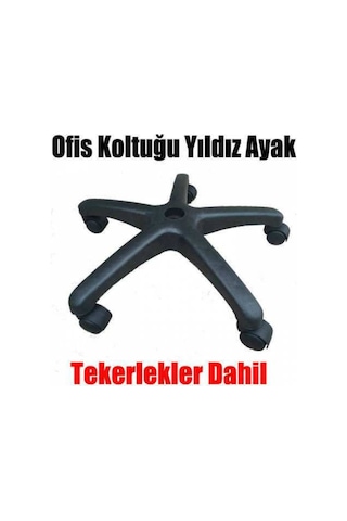 Weblonya Ofis Koltuğu Ayağı Yıldız Ayak + 5 Tekerlek 6059