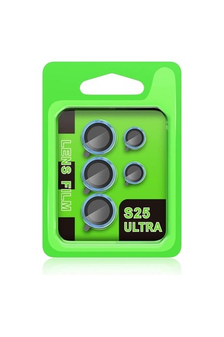 Mey İthalat Samsung Galaxy Uyumlu S25 Ultra Raze Metal Kamera Lens - Mavi