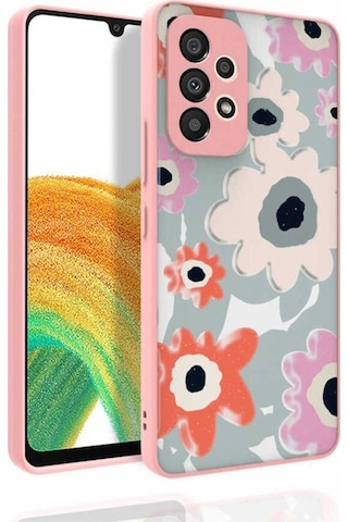 Galaxy Uyumlu A53 5g Kılıf Desenli Kamera Korumalı Parlak Zore Nora Kapak NO5