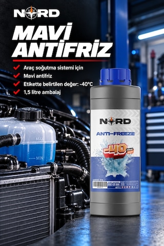 Nord Premium Quality Mavi Antifriz -40 C 1,5 L