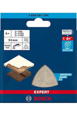 Bosch Expert M480 Ağ Delta Zımpara Seti 93 MM 6'lı -2608901204