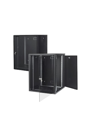 Setrack 19" 9U 600 x 600 Duvar Tipi Rack Kabinet + Sabit Raf