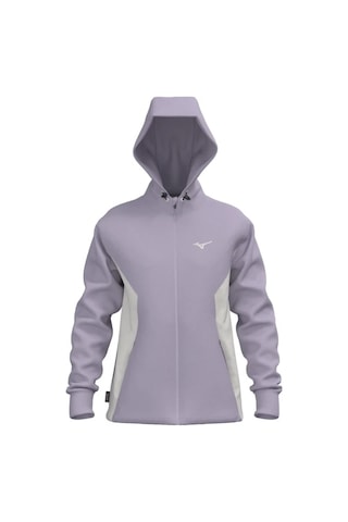 Mizuno Athletics Kadın Kapüşonlu Fermuarlı Sweatshirt Gri Çok Renkli