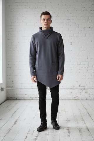 Şal Yaka Cep Detaylı Erkek Sweatshirt Antrasit