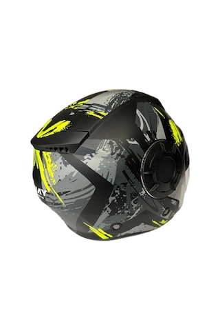 Sway SW-766 Matt Poison Açık Kask Gri - Sarı - Siyah