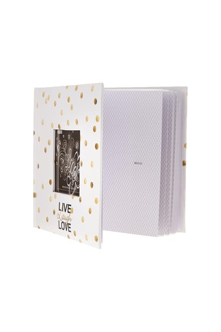 Lexroo Ev-246/l Golden Dots Live Laugh Love 200 Pkt 4x6 Photo Album Fotoalbum Papier Pocket