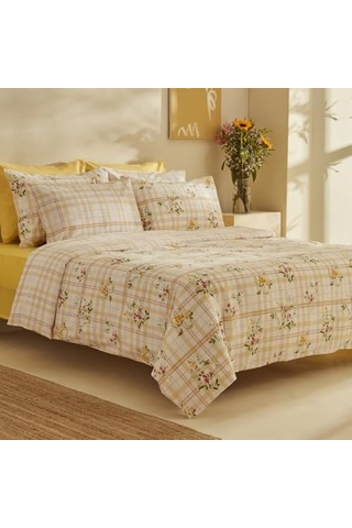 Minella%100 Pamuk, Soft Touch Çift Kişilik Nevresim Takımı, Sarı Genel