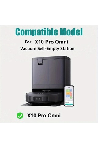 Xuweiwei 16 Adet Eufy X10 Pro Omni Robot Süpürge Yıkanabilir Yeniden Kullanılabilir Yan Fırçası Hepa Filtresi Mop Bez Toz Torbası