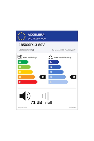 Accelera 185/60 R13 80V Eco Plush Wlw Yaz Lastiği 2026