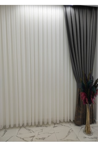 Çelik Dokuma Dökümlü Ütü Sevmez Tüm Odalar Için Spor Tül Perde (418829733)