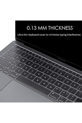 Apple Uyumlu MacBook Pro 13 Inc 2020 A2289 Ile Türkçe Q Klavye Slim Silikon Klavye Koruyucu Kılıf Çok Renkli