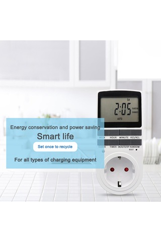 Qingmipy Akıllı Zamanlayıcı Priz - 10 Programlı Lcd Ekranlı, Enerji Tasarruflu Eu Fişli Elektrikli Cihazlar İçin