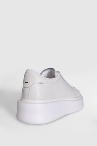 Lufian Erkek Gage Deri Sneaker Ayakkabı 112230205 Beyaz Beyaz