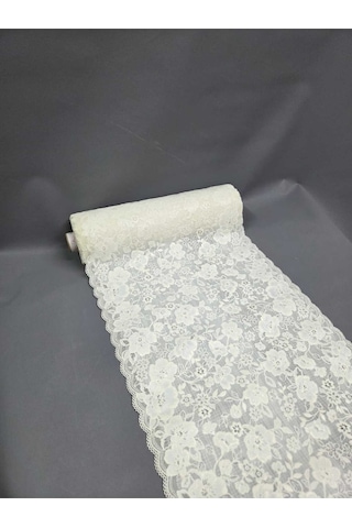 Pvc Küpür Dantel Raf Ve Dolap Örtüsü Runner Krem 40 Cm Eninde Bej