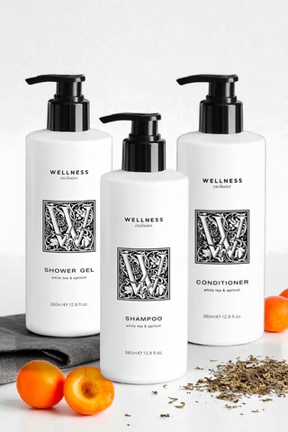 Wellness Exclusive White Tea & Apricot Shampoo 380 Ml + Conditioner 380 Ml + Shower Gel 380 Ml Tüm Saçlar